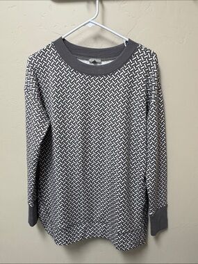 Talbots grey and white sweater- small